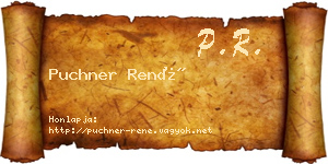 Puchner René névjegykártya